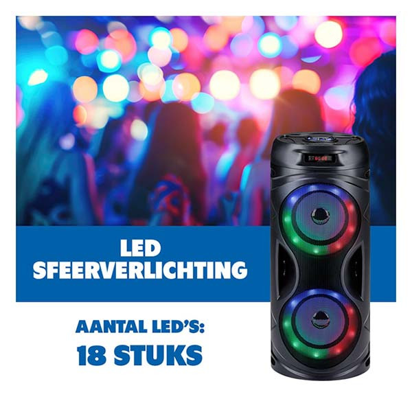 ProCable Bluetooth speaker | 16 x 16 x 38.5 cm (10W, RGB, Spatwaterdicht) 871125225650 K105005276 - 5