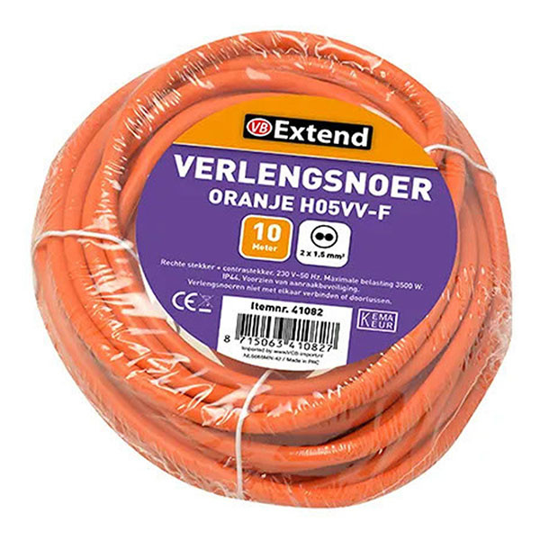 ProCable Buiten verlengsnoer | ProCable | 10 meter (IP44, Oranje) 41082 K180102112 - 4
