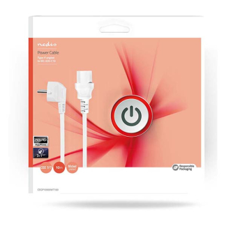 ProCable C13 kabel | Nedis | 10 meter (Haaks, Wit) CEGL10000WT100 CEGP10000WT100 N010803039 - 3