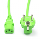 C13 kabel | ProCable | 1.8 meter (Haaks, Groen)