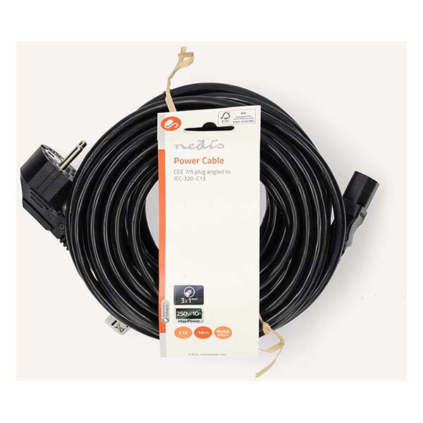 ProCable C13 kabel | ProCable | 10 meter (Haaks, Zwart) CEGL10000BK100 CEGP10000BK100 N010803021 - 4