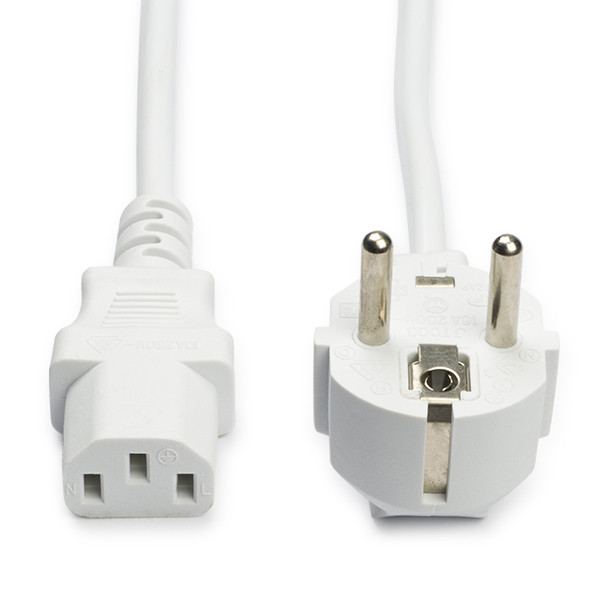 ProCable C13 kabel | ProCable | 2 meter (Haaks, Wit) 95140 CEGL10000WT20 CEGP10000WT20 N010803036 - 1
