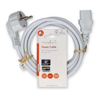ProCable C13 kabel | ProCable | 2 meter (Haaks, Wit) 95140 CEGL10000WT20 CEGP10000WT20 N010803036 - 4