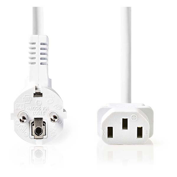 ProCable C13 kabel | ProCable | 2 meter (Haaks, Wit) 95140 CEGL10000WT20 CEGP10000WT20 N010803036 - 3