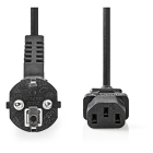 ProCable C13 kabel | ProCable | 2 meter (Haaks, Zwart) 50077 CEGL10000BK20 CEGP10000BK20 N010803018 - 2