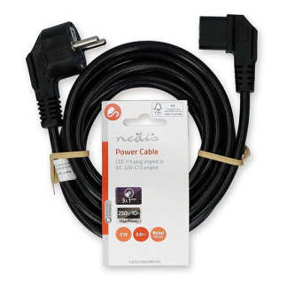 ProCable C13 kabel | ProCable | 3 meter (Haaks, Rechts) 96032 CEGL10020BK30 CEGP10020BK30 N010803073 - 3