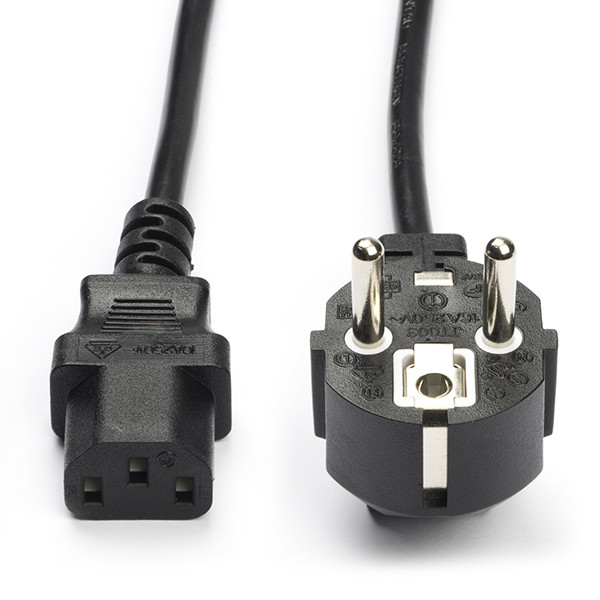 ProCable C13 kabel | ProCable | 5 meter (Haaks, Zwart) 51320 CEGL10000BK50 CEGP10000BK50 N010803020 - 1