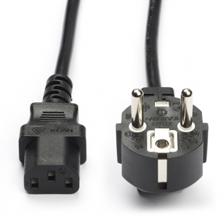 ProCable C13 kabel | ProCable | 5 meter (Haaks, Zwart) 51320 CEGL10000BK50 CEGP10000BK50 N010803020 - 