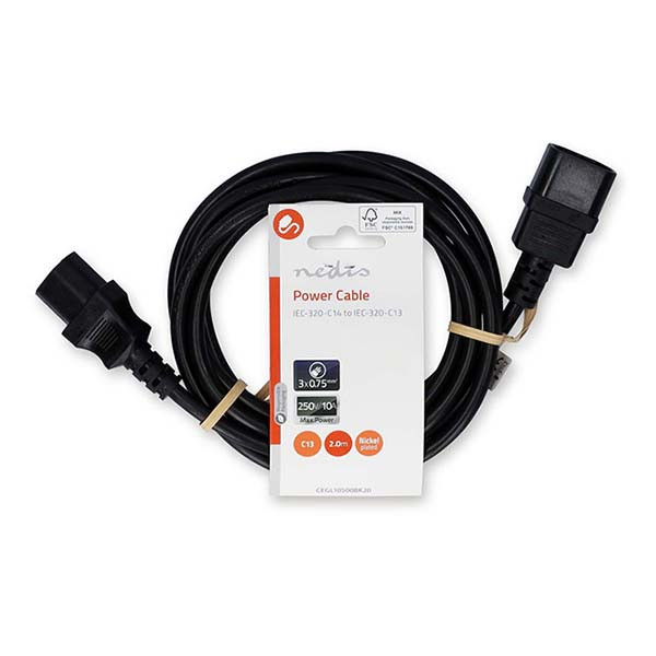 ProCable C14 naar C13 verlengkabel | ProCable | 2 meter CEGL10500BK20 CEGP10500BK20 N010806000 - 4