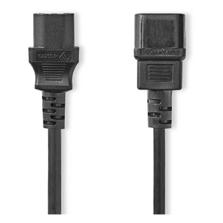 ProCable C14 naar C13 verlengkabel | ProCable | 2 meter CEGL10500BK20 CEGP10500BK20 N010806000 - 2