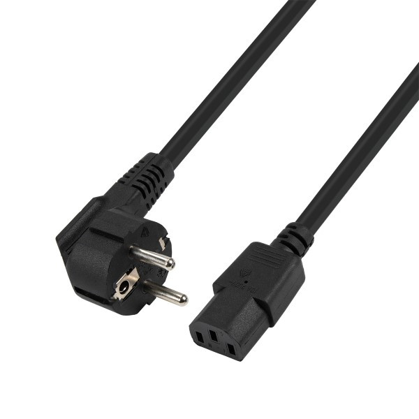 ProCable Flexibele C13 stroomkabel | ProCable | 0.5 meter (Haaks) 5M-UF 7102-0 K010803006 - 1