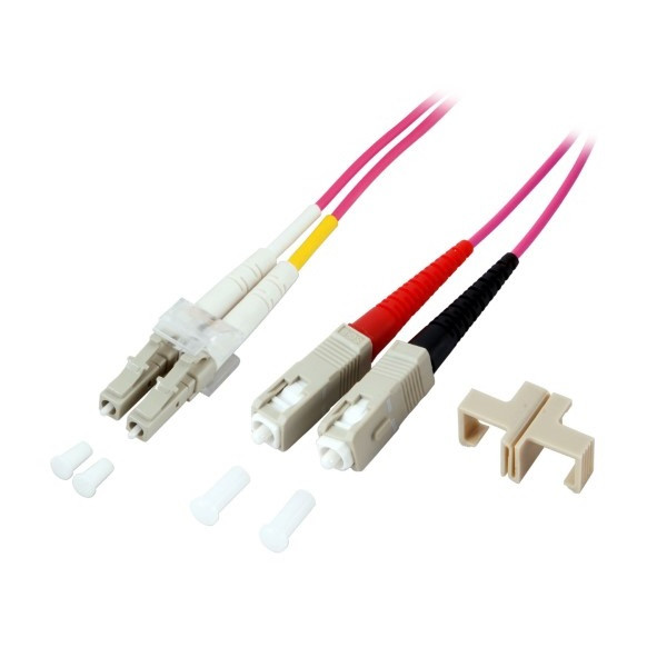 ProCable Glasvezelkabel OM4 - LC/SC - 0.5 meter (Duplex, 50/125μm) O0323.0.5 K010701113 - 1