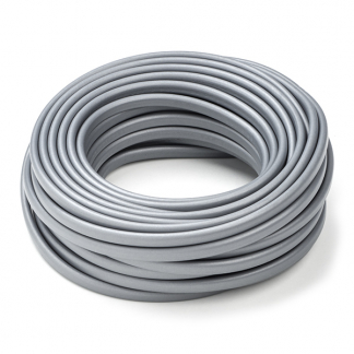 ProCable Huishoudsnoer | 2x 0.75 mm² | 10 meter (Plat, Zilver) 0303043 K180002019 - 1