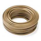 Huishoudsnoer | 2x 0.75 mm² | 20 meter (Plat, Goud)