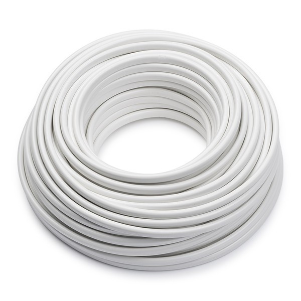 ProCable Huishoudsnoer | 2x 0.75 mm² | 20 meter (Plat, Wit) 0303073 K180002014 - 1