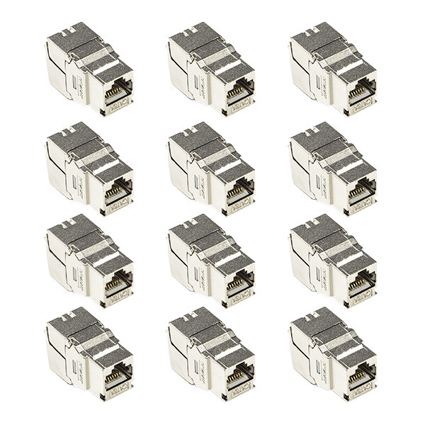 ProCable Keystone RJ45 | Cat6a S/FTP | 12 stuks (Zink, Trekontlasting)  W060700039 - 1