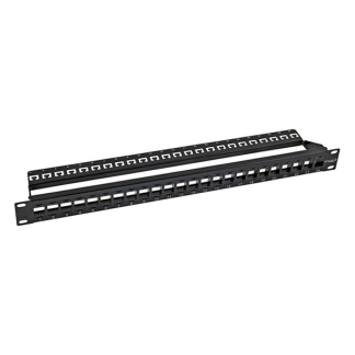 ProCable Keystone behuizing | Cat5e en Cat6 | 19 inch (24-poorts, 1U) 11124115 K090603013 - 2