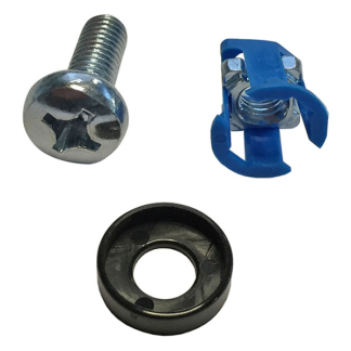 ProCable Kooimoeren voor patchkast | M6 | 50 stuks (Met kruiskopbouten en sluitring, Quickfix, 19 inch) 691102 K090601799 - 1