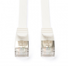 Netwerkkabel | Cat6a U/FTP | 0.25 meter (100% koper, Plat, Wit)