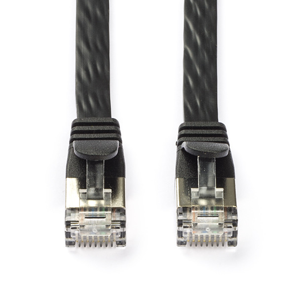 ProCable Netwerkkabel | Cat6a U/FTP | 0.25 meter (100% koper, Plat, Zwart) K5545SW0.25 K010610136 - 1
