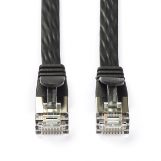 ProCable Netwerkkabel | Cat6a U/FTP | 1 meter (100% koper, Plat, Zwart) K5545SW1 K010610138 - 