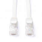 Netwerkkabel | Cat6a U/UTP | 0.25 meter (100% koper, Plat, Wit)