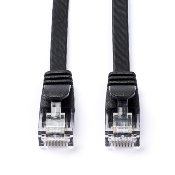 ProCable Netwerkkabel | Cat6a U/UTP | 0.25 meter (100% koper, Plat, Zwart) K8107SW025 K010610096 - 1