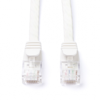 ProCable Netwerkkabel | Cat6a U/UTP | 0.5 meter (100% koper, Plat, Wit) K8107WS.0.5 K010610107 - 