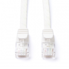 Netwerkkabel | Cat6a U/UTP | 1.5 meter (100% koper, Plat, Wit)