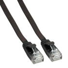ProCable Netwerkkabel | Cat6a U/UTP | 10 meter (100% koper, Plat, Zwart) 96367 K010605379 - 1