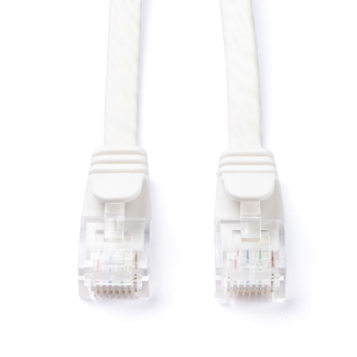 ProCable Netwerkkabel | Cat6a U/UTP | 15 meter (100% koper, Plat, Wit) 96380 K010605371 - 1