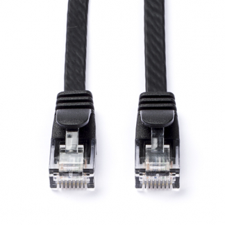ProCable Netwerkkabel | Cat6a U/UTP | 1 meter (100% koper, Plat, Zwart) 96312 K8107SW.1 K010610098 - 1
