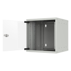 ProCable Patchkast 10 inch | 6U | 312 x 300 x 304 mm (Max. 30 kg, Staal, Veiligheidsglas, Inbouwdiepte 230 mm, Voorgemonteerd, Grijs) WGB-1006GR.30 K090601662 - 2