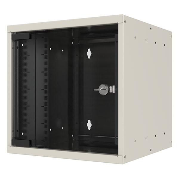 ProCable Patchkast 10 inch | 6U | 312 x 300 x 304 mm (Max. 30 kg, Staal, Veiligheidsglas, Inbouwdiepte 230 mm, Voorgemonteerd, Wit) WGB-1006WS.30 K090601664 - 1