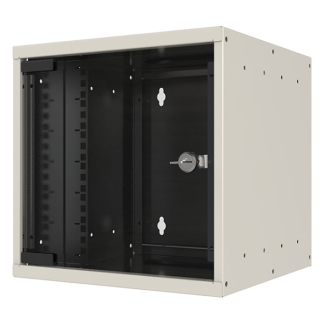 ProCable Patchkast 10 inch | 6U | 312 x 300 x 304 mm (Max. 30 kg, Staal, Veiligheidsglas, Inbouwdiepte 230 mm, Voorgemonteerd, Wit) WGB-1006WS.30 K090601664 - 1