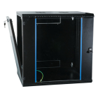 ProCable Patchkast 19 inch | 12U | 600 x 600 x 600 mm (Max. 50 kg, Staal, Veiligheidsglas, Inbouwdiepte 600 mm, Voorgemonteerd, Zwart) 691712VTS.60 K090601629 - 3