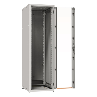 ProCable Patchkast 19 inch | 24U | 600 x 600 x 1200 mm (Max. 1000 kg, Staal, Veiligheidsglas, Inbouwdiepte 600 mm, Voorgemonteerd, Grijs) PRO-2466GR.G1SV K090601645 - 2