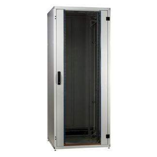 ProCable Patchkast 19 inch | 24U | 800 x 800 x 1163 mm (Max. 1000 kg, Staal, Veiligheidsglas, Inbouwdiepte 800 mm, Voorgemonteerd, Grijs) PRO-2488GR.G1SV K090601646 - 1