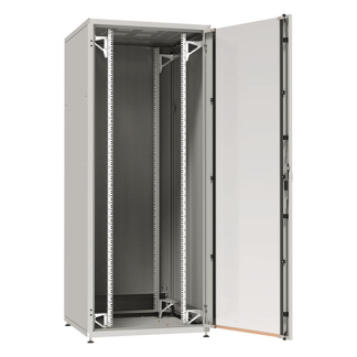 ProCable Patchkast 19 inch | 24U | 800 x 800 x 1163 mm (Max. 1000 kg, Staal, Veiligheidsglas, Inbouwdiepte 800 mm, Voorgemonteerd, Grijs) PRO-2488GR.G1SV K090601646 - 2