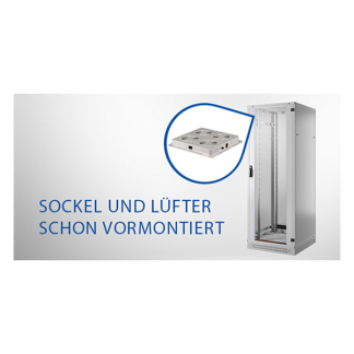 ProCable Patchkast 19 inch | 42U | 800 x 1000 x 1963 mm (Max. 1000 kg, Staal, Veiligheidsglas, Inbouwdiepte 1000 mm, Voorgemonteerd, Grijs) PRO-4280GR.G1SV K090601654 - 6