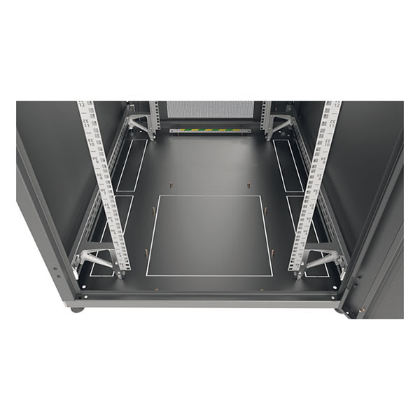 ProCable Patchkast 19 inch | 42U | 800 x 1000 x 1963 mm (Max. 1000 kg, Staal, Veiligheidsglas, Inbouwdiepte 1000 mm, Voorgemonteerd, Zwart) PRO-4280TS.P1P2 K090601655 - 4