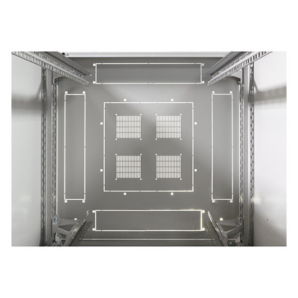 ProCable Patchkast 19 inch | 42U | 800 x 800 x 1963 mm (Max. 1000 kg, Staal, Veiligheidsglas, Inbouwdiepte 800 mm, Voorgemonteerd, Grijs) PRO-4288GR.G1SV K090601651 - 3