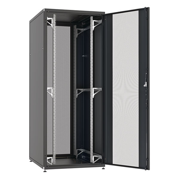 ProCable Patchkast 19 inch | 47U | 800 x 1000 x 2186 mm (Max. 1000 kg, Staal, Veiligheidsglas, Inbouwdiepte 1000 mm, Voorgemonteerd, Zwart) PRO-4780TS.P1 K090601658 - 2