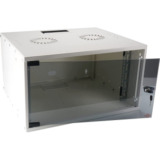 ProCable Patchkast 19 inch | 6U | 535 x 450 x 304 mm (Max. 80 kg, Staal, Inbouwdiepte 450 mm, Ongemonteerd, Wit) WGB-1906WS.45 K090601620 - 1
