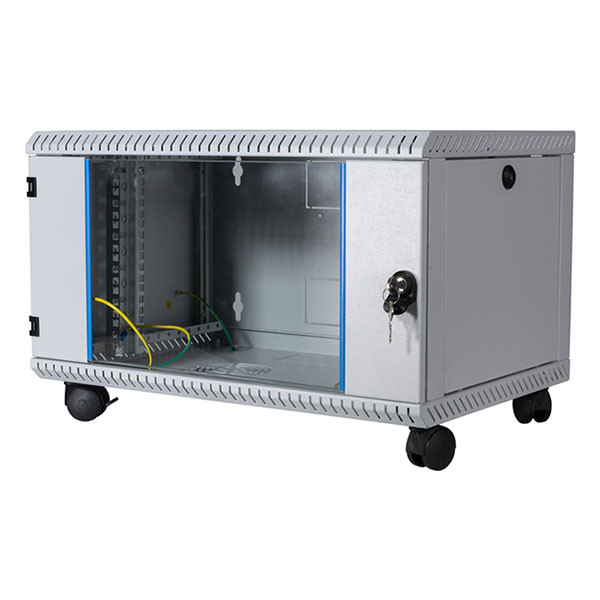 ProCable Patchkast 19 inch | 6U | 600 x 400 x 330 mm (Max. 50 kg, Staal, Veiligheidsglas, Inbouwdiepte 400 mm, Voorgemonteerd, Grijs) 691706VGR.40 K090601633 - 1