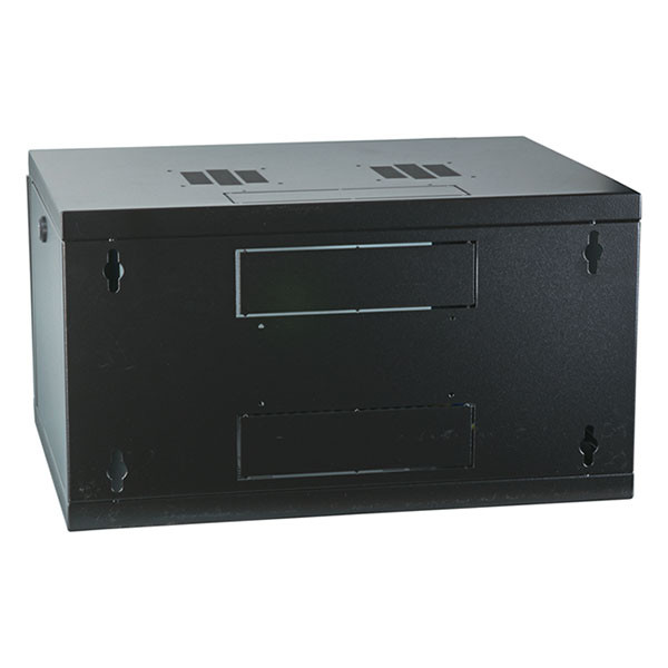 ProCable Patchkast 19 inch | 6U | 600 x 450 x 330 mm (Max. 50 kg, Staal, Veiligheidsglas, Inbouwdiepte 450 mm, Voorgemonteerd, Zwart) 691706VTS.45 K090601623 - 2