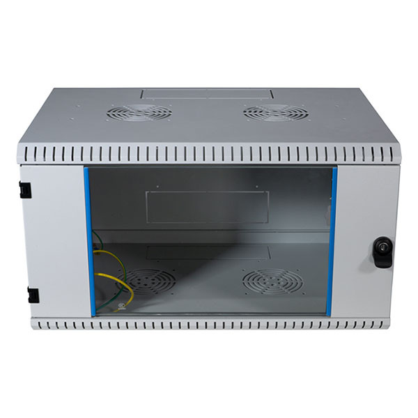 ProCable Patchkast 19 inch | 9U | 600 x 600 x 465 mm (Max. 50 kg, Staal, Veiligheidsglas, Inbouwdiepte 600 mm, Voorgemonteerd, Grijs) 691709VGR.60 K090601640 - 1