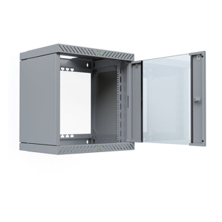 ProCable Patchkast 19 inch | ProCable | 12U | 600 x 600 x 600 mm (Max. 60 kg, Staal, Veiligheidsglas, Inbouwdiepte 600 mm, Voorgemonteerd, Grijs) WGX-1206GR.G1 K000000063 - 2