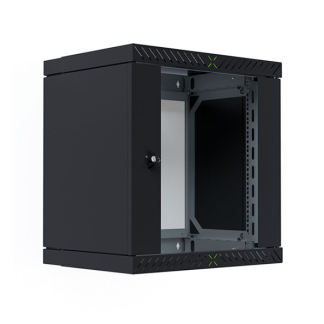 ProCable Patchkast 19 inch | ProCable | 12U | 600 x 600 x 600 mm (Max. 60 kg, Staal, Veiligheidsglas, Inbouwdiepte 600 mm, Voorgemonteerd, Zwart) WGX-1206TS.G1 K000000064