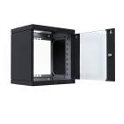 ProCable Patchkast 19 inch | ProCable | 12U | 600 x 600 x 600 mm (Max. 60 kg, Staal, Veiligheidsglas, Inbouwdiepte 600 mm, Voorgemonteerd, Zwart) WGX-1206TS.G1 K000000064 - 2